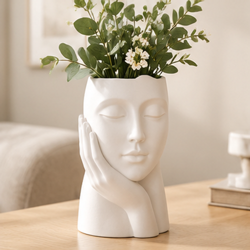 STORVIOBEE® Face Sculpture Vase – Minimalist Nordic Home Decor
