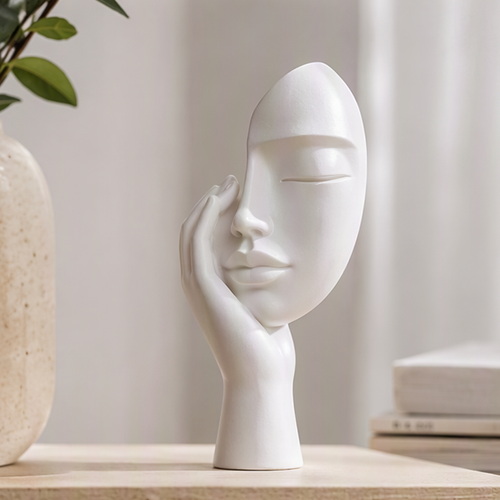 STORVIOBEE® Resting Face Sculpture – Minimalist Abstract Figure Decor