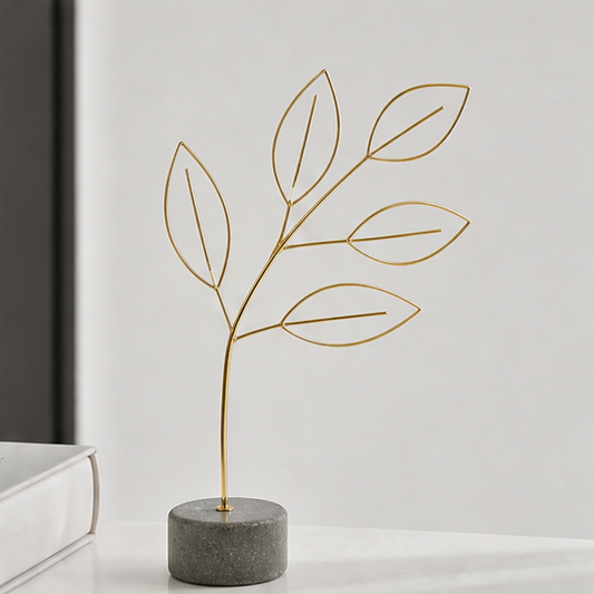 STORVIOBEE® Gold Leaf Branch Sculpture – Wire Art Botanical Decor