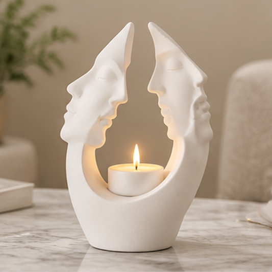 STORVIOBEE® Dual Face Candle Holder – Sculptural Nordic Candleholder