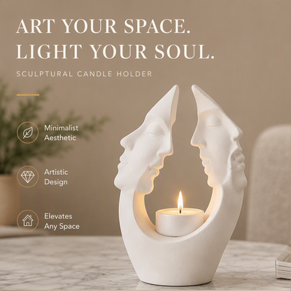 STORVIOBEE® Dual Face Candle Holder – Sculptural Nordic Candleholder