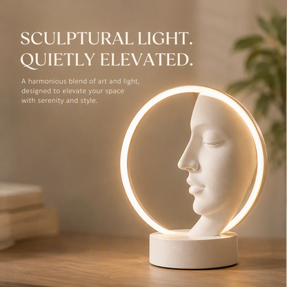 STORVIOBEE® Face Halo LED Table Lamp – Sculptural Ambient Light