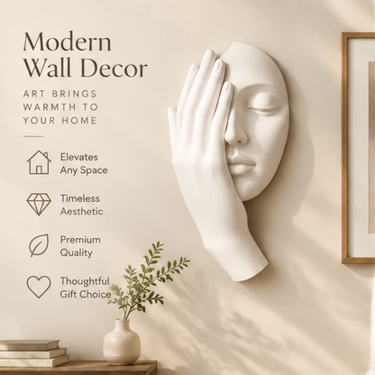 STORVIOBEE® Face Wall Sculpture – Abstract 3D Wall Art Decor