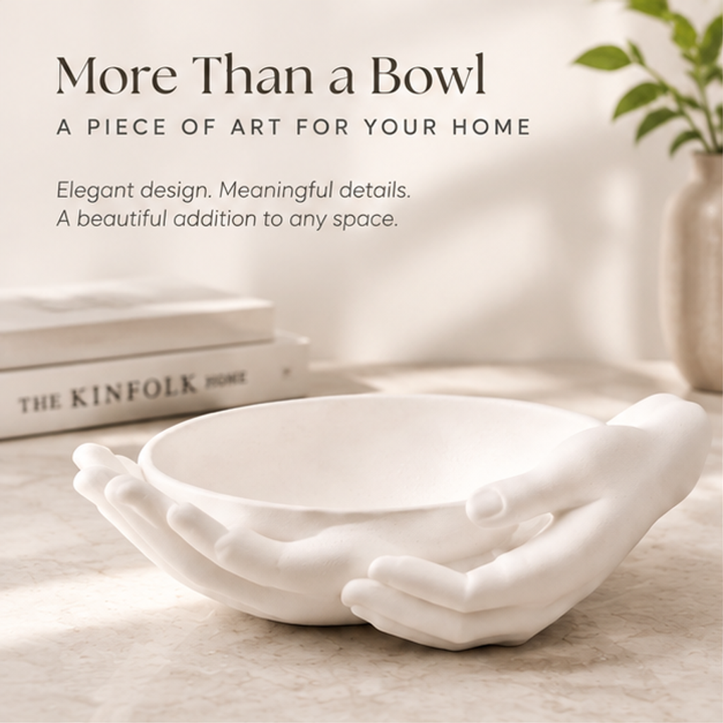 STORVIOBEE® Cupped Hands Trinket Dish – Sculptural Jewelry & Key Tray