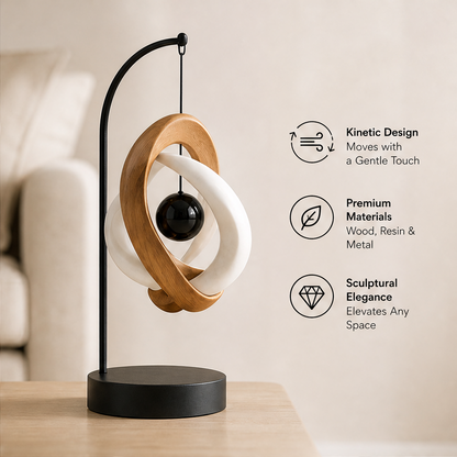 STORVIOBEE® Suspended Orbit Sculpture – Kinetic Balance Desktop Art