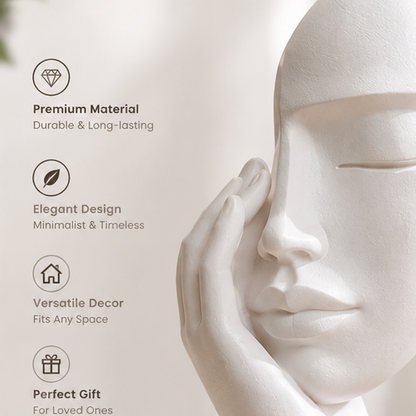 STORVIOBEE® Resting Face Sculpture – Minimalist Abstract Figure Decor