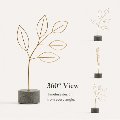 STORVIOBEE® Gold Leaf Branch Sculpture – Wire Art Botanical Decor