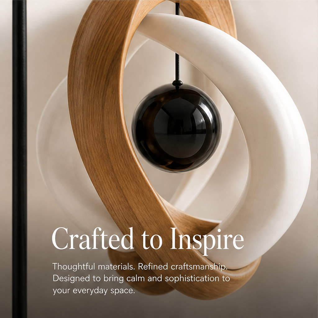 STORVIOBEE® Suspended Orbit Sculpture – Kinetic Balance Desktop Art