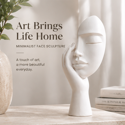 STORVIOBEE® Resting Face Sculpture – Minimalist Abstract Figure Decor