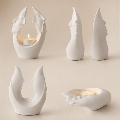 STORVIOBEE® Dual Face Candle Holder – Sculptural Nordic Candleholder