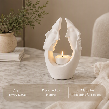 STORVIOBEE® Dual Face Candle Holder – Sculptural Nordic Candleholder