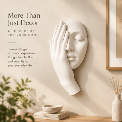 STORVIOBEE® Face Wall Sculpture – Abstract 3D Wall Art Decor