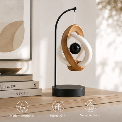 STORVIOBEE® Suspended Orbit Sculpture – Kinetic Balance Desktop Art